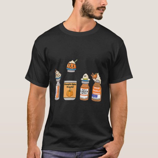 Pumpkin Spice Propofol Ativan Versed Haldol Nurse T-shirt (Voorkant)