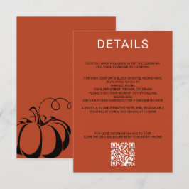 Pumpkin Spice QR Code en Details Informatiekaartje