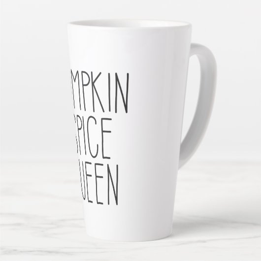 Pumpkin Spice Queen Design Latte Mok (Rechterhoek)