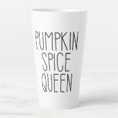 Pumpkin Spice Queen Design Latte Mok (Voorkant)