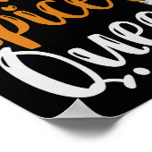 Pumpkin Spice Queen Funny Thanksgiving Herfst Gift Poster (Hoek)