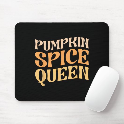Pumpkin Spice Queen PSL Coffee Lover Retro Herfst  Muismat (Met muis)