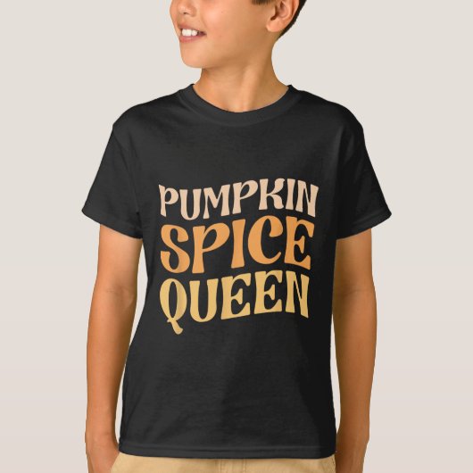 Pumpkin Spice Queen PSL Coffee Lover Retro Herfst  T-shirt (Voorkant)