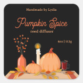 Pumpkin Spice Reed Diffuser Label (Voorkant)