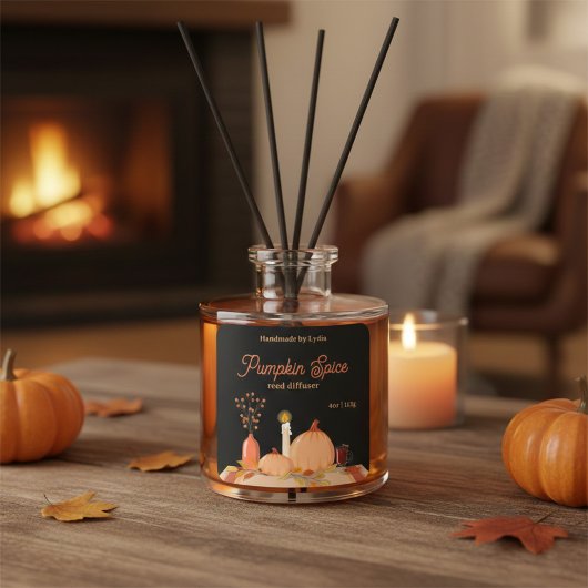 Pumpkin Spice Reed Diffuser Label