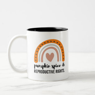 Pumpkin Spice Reproductive Rights Feminist Rights Tweekleurige Koffiemok