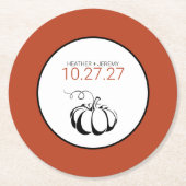 Pumpkin Spice Ronde Kartonnen Onderzetter (Voorkant)