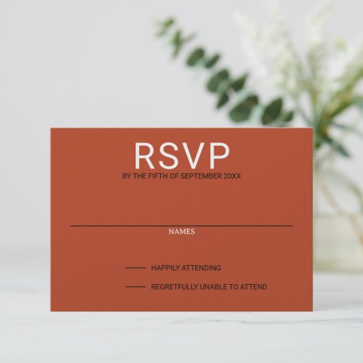 Pumpkin Spice RSVP Kaartje (Staand voorkant)