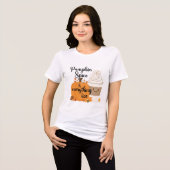 Pumpkin Spice Schattige Halloween Vrouwen Tshirts (Voorkant volledig)
