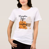 Pumpkin Spice Schattige Halloween Vrouwen Tshirts (Voorkant)