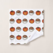 Pumpkin Spice Season Autumn Coffee Latte Herfst Bad Handdoek (Wasdoekje)