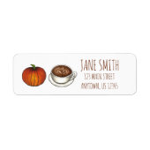 Pumpkin Spice Season Coffee Latte Autumn Herfst Etiket (Voorkant)
