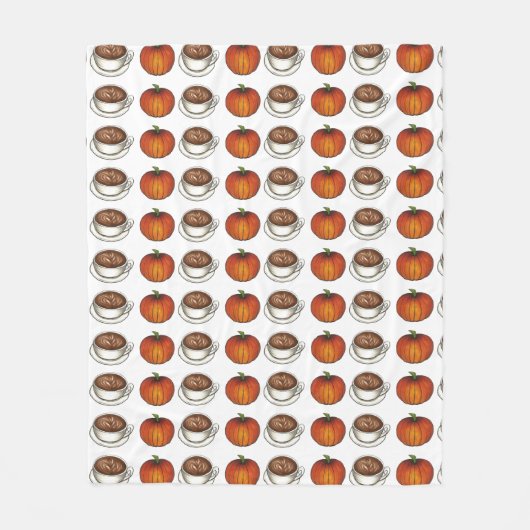 Pumpkin Spice Season Coffee Latte Autumn Herfst Fleece Deken (Voorkant)