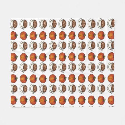 Pumpkin Spice Season Coffee Latte Autumn Herfst Fleece Deken (Voorkant (Horizontaal))