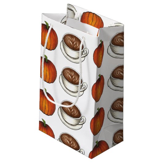 Pumpkin Spice Season Coffee Latte Autumn Herfst Klein Cadeauzakje (Achterkant Gekanteld)