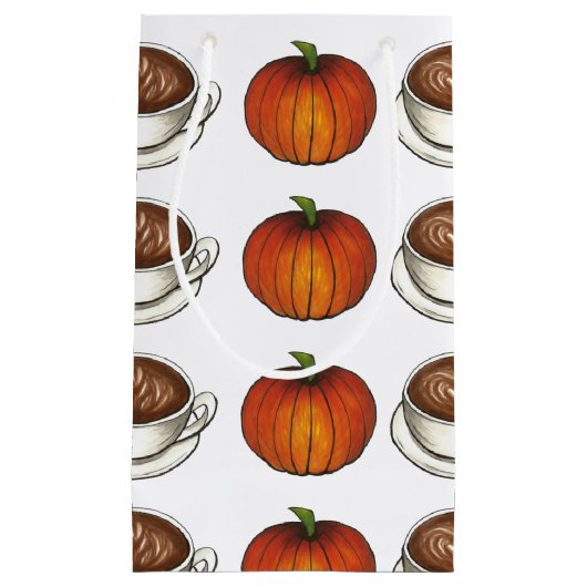 Pumpkin Spice Season Coffee Latte Autumn Herfst Klein Cadeauzakje (Voorkant)