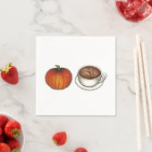 Pumpkin Spice Season Coffee Latte Autumn Herfst Servetten (Insitu)