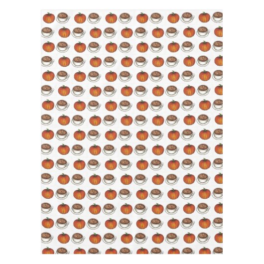 Pumpkin Spice Season Coffee Latte Herfst herfst Tafelkleed (Voorkant)