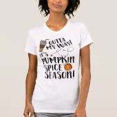 Pumpkin Spice Season Funny Herfst Coffee Typografi T-shirt (Voorkant)