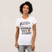 Pumpkin Spice Season Funny Herfst Coffee Typografi T-shirt (Voorkant volledig)