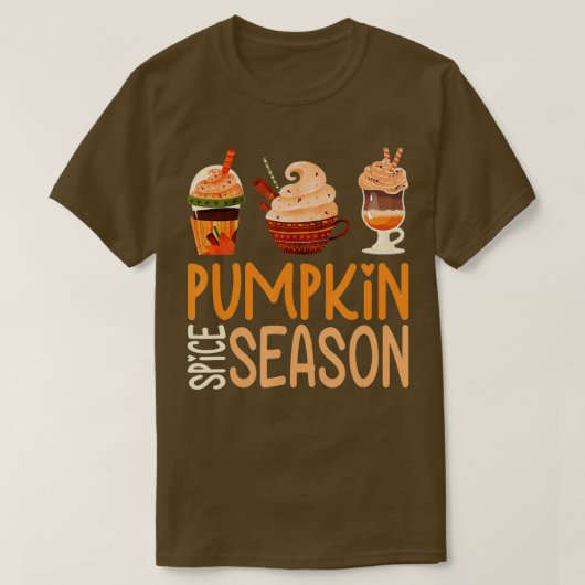 Pumpkin Spice Season Herfst herfst Cute Latte Hall T-shirt (Design voorkant)