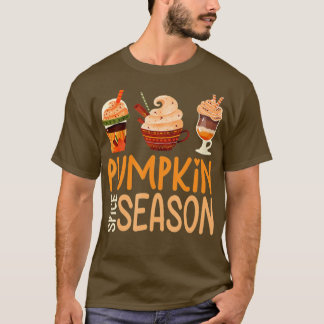 Pumpkin Spice Season Herfst herfst Cute Latte Hall T-shirt
