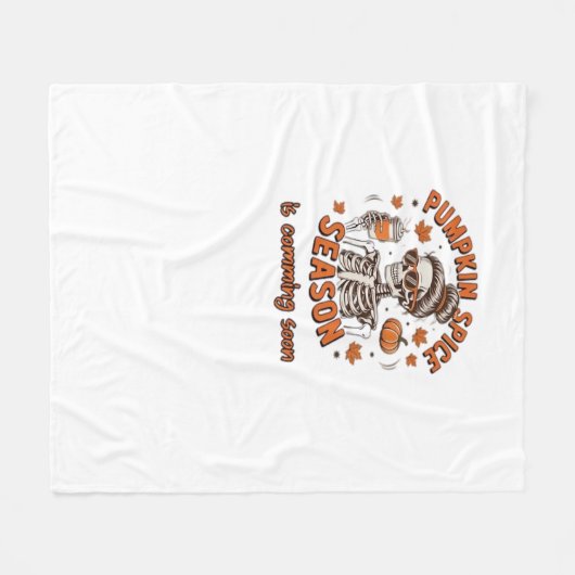 Pumpkin Spice Season komt binnenkort naar Hallowee Fleece Deken (Voorkant (Horizontaal))