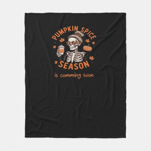 Pumpkin Spice Season komt binnenkort naar Hallowee Fleece Deken (Voorkant)