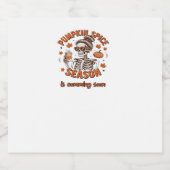 Pumpkin Spice Season komt binnenkort naar Hallowee Sparkling Wijnetiket (Enkel label)