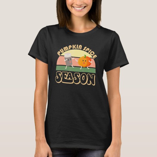Pumpkin Spice Season Latte Fall Cute Coffee Pumpki T-shirt (Voorkant)