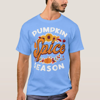 Pumpkin Spice Season Man Women Autumn Pumpkin Herf T-shirt
