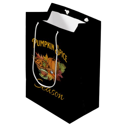 Pumpkin Spice Season Medium Cadeauzakje (Voorkant Gekanteld)