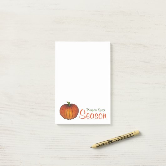 Pumpkin Spice Season Oranje herfst Post-it Notes (Op bureau)