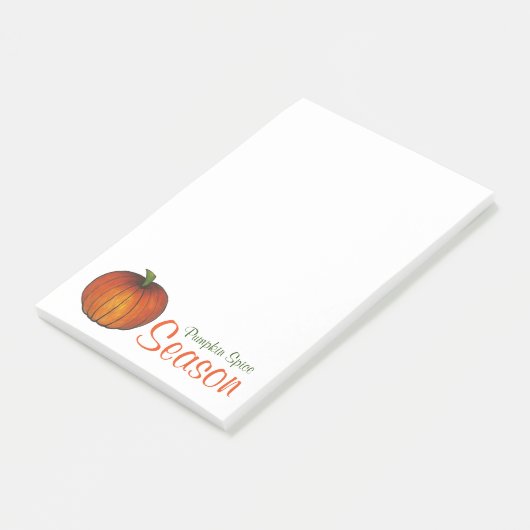 Pumpkin Spice Season Oranje herfst Post-it Notes (Schuin)