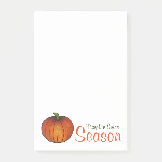 Pumpkin Spice Season Oranje herfst Post-it Notes (Voorkant)