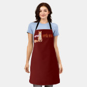 Pumpkin Spice Season Sitting Fox Dark Red Schort (Gedragen)