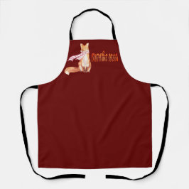 Pumpkin Spice Season Sitting Fox Dark Red Schort