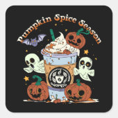 Pumpkin Spice Season Vierkante Sticker (Voorkant)