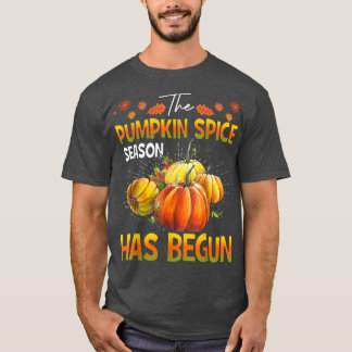Pumpkin Spice-seizoen begint de herfst van de Herf T-shirt