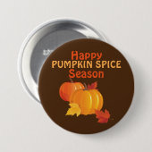 Pumpkin Spice Seizoen groot, 3-inch ronde Button (Voorkant /achterkant)