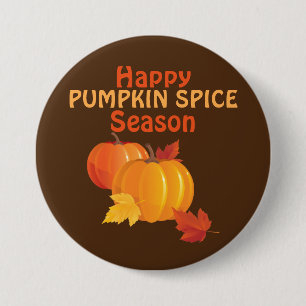Pumpkin Spice Seizoen groot, 3-inch ronde Button