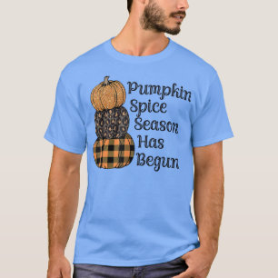 Pumpkin Spice-seizoen is Herfst herfst leopard Pu T-shirt