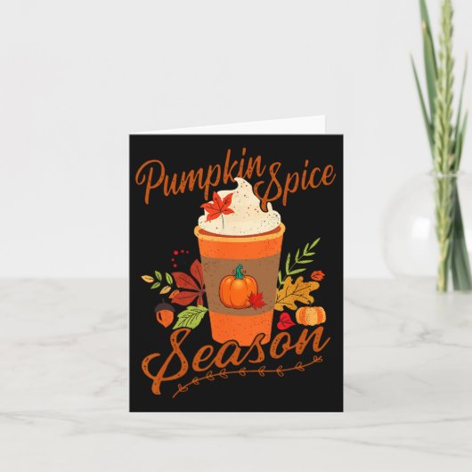 Pumpkin Spice Seizoen Latte Herfst Seizoen Vrouwen Kaart (Voorkant)