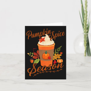 Pumpkin Spice Seizoen Latte Herfst Seizoen Vrouwen Kaart