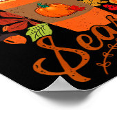 Pumpkin Spice Seizoen Latte Herfst Seizoen Vrouwen Poster (Hoek)