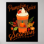 Pumpkin Spice Seizoen Latte Herfst Seizoen Vrouwen Poster (Voorkant)