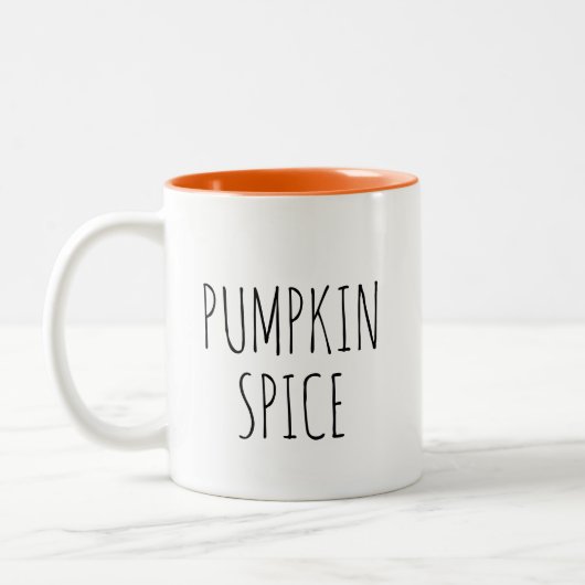 Pumpkin Spice Simple Tweekleurige Koffiemok (Links)