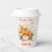 Pumpkin Spice & Sippin' Nice – Herfst Papieren Bekers (Achterkant)