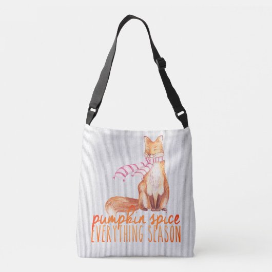 Pumpkin Spice Sitting Fox Crossbody Tas (Achterkant)