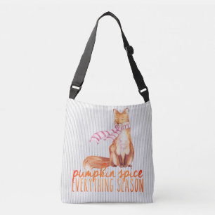 Pumpkin Spice Sitting Fox Crossbody Tas